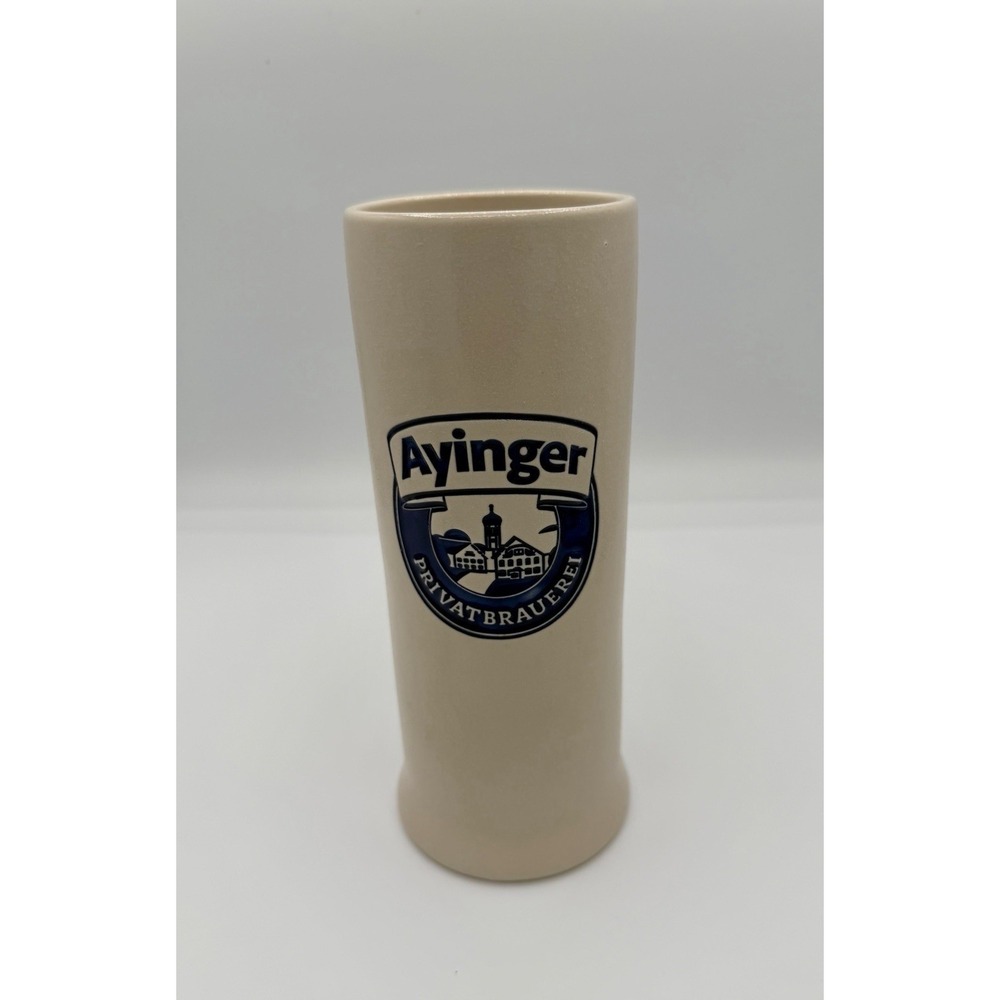 Ayinger Stoneware Privatbrauerei .5 Liter Stein/Mug/Tankard German Cobalt Blue